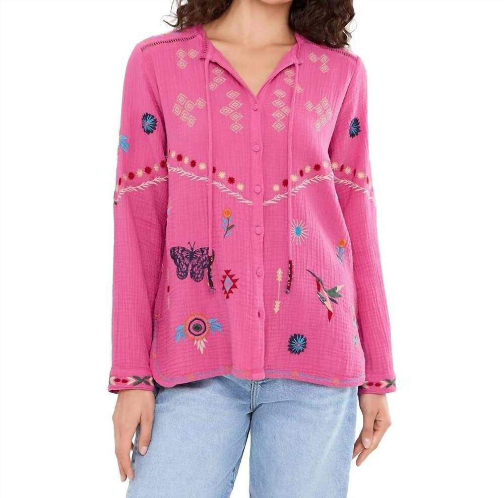 NEW JOHNNY WAS paulina josiy shirt in cerise